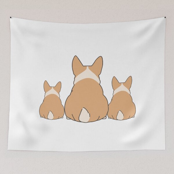 Item preview, Corgi Trio Back Art designed and sold by NogiArt.