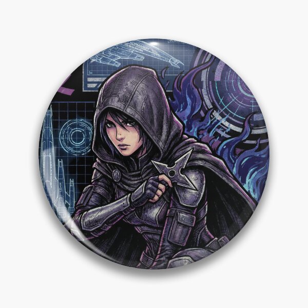 Item preview, Kasumi Goto Mass Effect 2 Thief Stealth Master Cloak Shadow Strike Graybox DLC Fan Art Portrait Poster T-Shirt Sticker Print Gift designed and sold by Senpaiwaves.