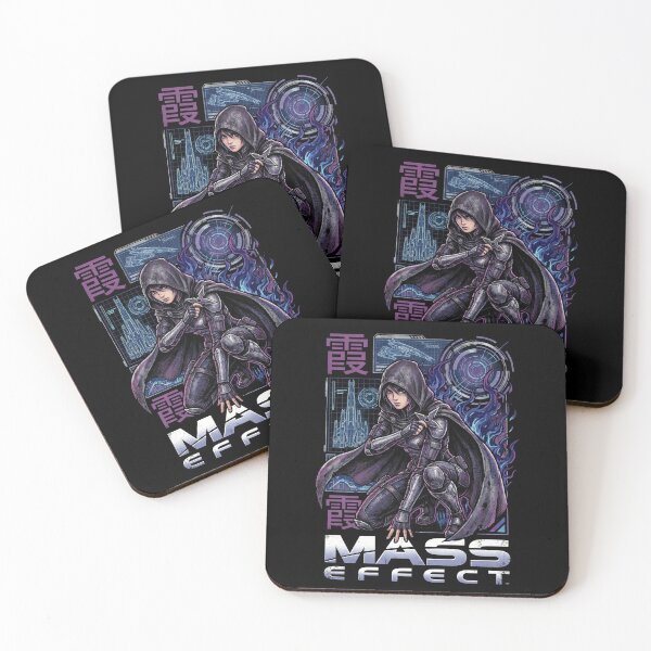 Item preview, Kasumi Goto Mass Effect 2 Thief Stealth Master Cloak Shadow Strike Graybox DLC Fan Art Portrait Poster T-Shirt Sticker Print Gift designed and sold by Senpaiwaves.