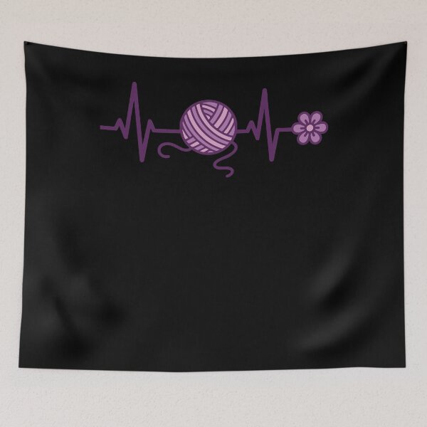 Item preview, Funny Crochet Heartbeat Crochet Lover Yarn Lovers designed and sold by LuminOrb.