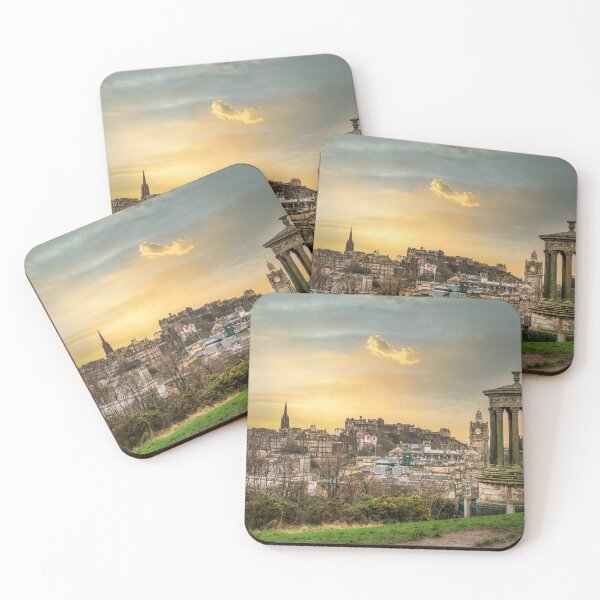 Item preview, View from Calton Hill during sunset over Edinburgh designed and sold by RJW Images.