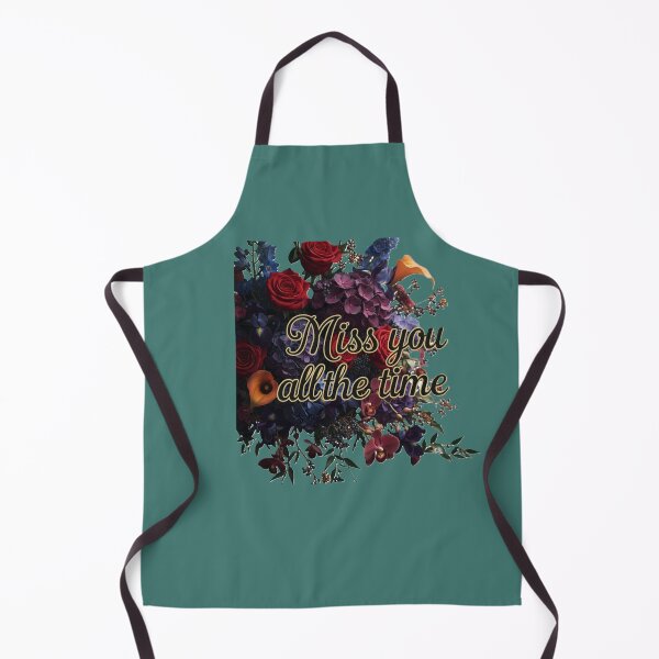 Item preview, Miss You All the Time – Dark Floral Romantic Quote Design designed and sold by DroolWorthyUS.