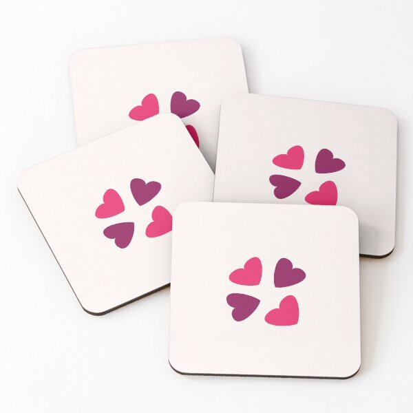 Item preview, Group of Four Pink and Magenta Heart shapes illust designed and sold by MagicMaker1984.