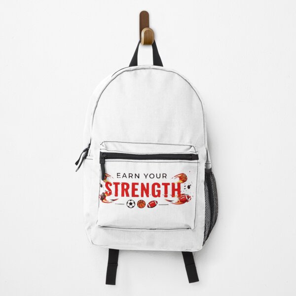 Item preview, Earn Your Strength Motivational Sports Quote Minimal Typography designed and sold by InkSpireSport.