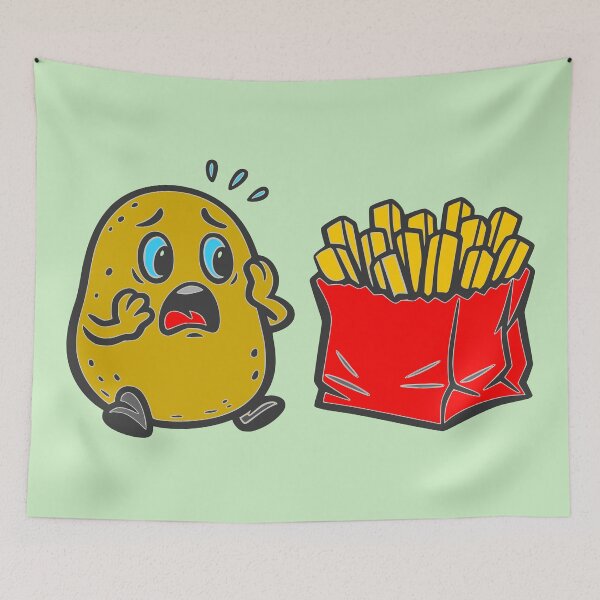 Item preview, Scared Potato Funny Illustration designed and sold by NeerPrema.