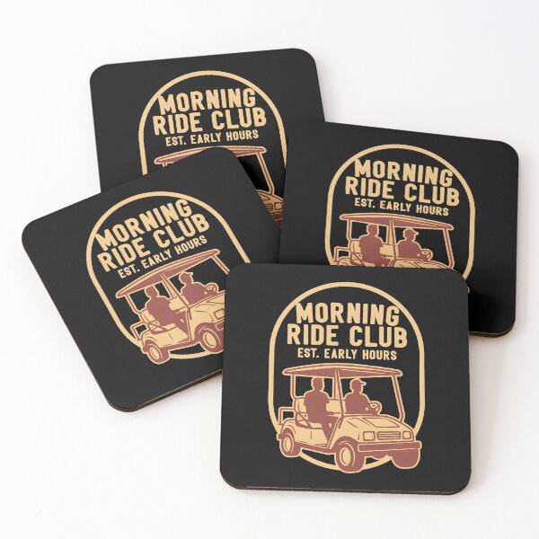 Item preview, Morning Ride Club Est. Early Hours – Vintage Golf Cart designed and sold by dudelinart.