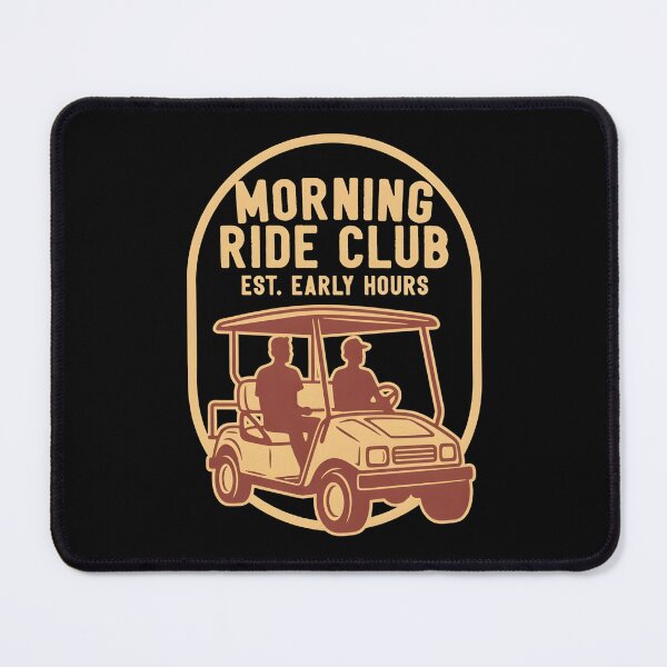 Item preview, Morning Ride Club Est. Early Hours – Vintage Golf Cart designed and sold by dudelinart.