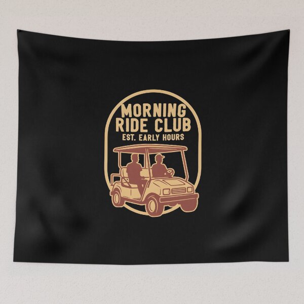 Item preview, Morning Ride Club Est. Early Hours – Vintage Golf Cart designed and sold by dudelinart.