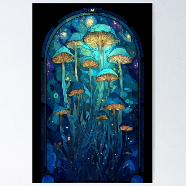 Item preview, Ascension Gate – Luminous Stained Glass Mushroom Portal designed and sold by LuminousFoundry.