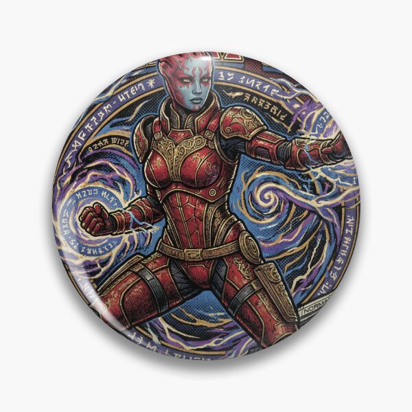 Item preview, Mass Effect Samara Justicar Ardat Yakshi Hunt Blue Skin Fan Art Illustration designed and sold by Senpaiwaves.