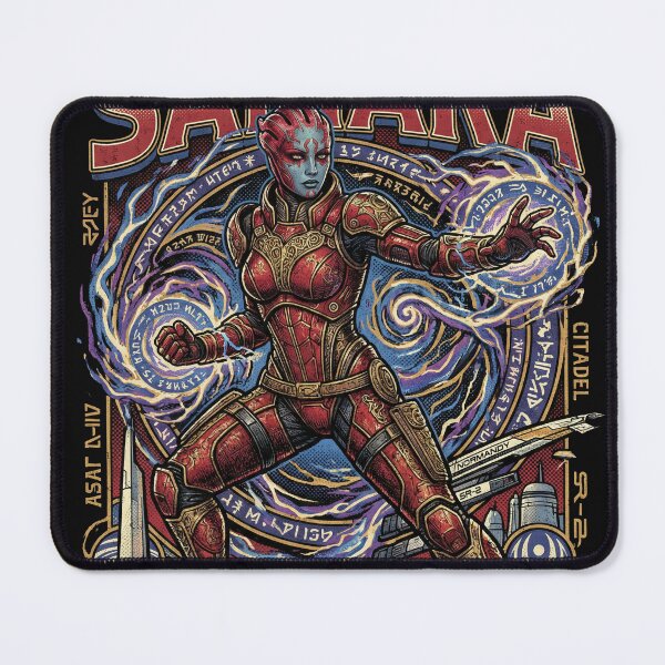 Item preview, Mass Effect Samara Justicar Ardat Yakshi Hunt Blue Skin Fan Art Illustration designed and sold by Senpaiwaves.
