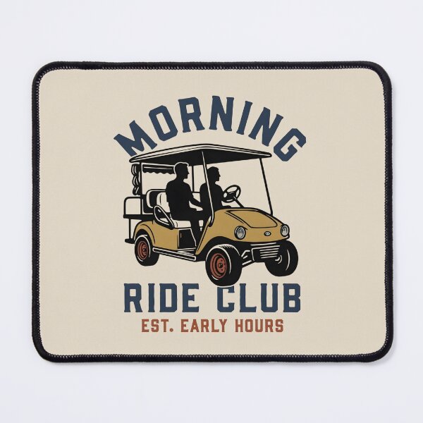 Item preview, Morning Ride Club Est. Early Hours – Vintage Golf Cart designed and sold by dudelinart.