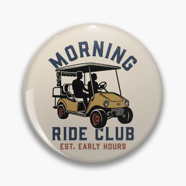 Item preview, Morning Ride Club Est. Early Hours – Vintage Golf Cart designed and sold by dudelinart.