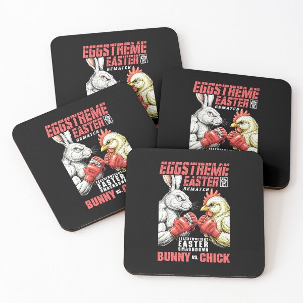 Item preview, MMA Mixed Martial Arts Funny Easter Bunny Chick Fight designed and sold by GrandeDuc.