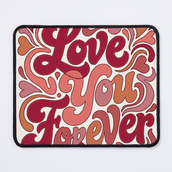 Item preview, Retro Groovy Valentine Love Typography - Love You Forever designed and sold by Glitchart66.