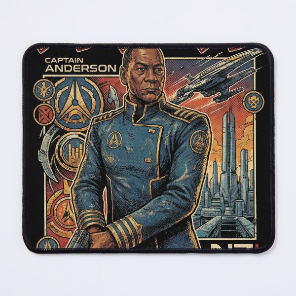Item preview, Andersson Mass Effect Alliance Engineer Tech Specialist Normandy Crew Fan Art Portrait Poster T-Shirt Sticker Print Gift designed and sold by Senpaiwaves.