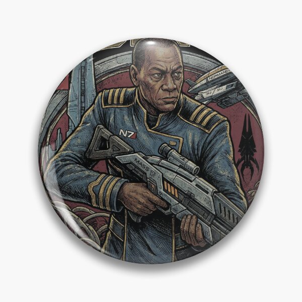 Item preview, Captain Andersson Mass Effect Alliance Engineer Tech Specialist Normandy Crew Fan Art Portrait Poster T-Shirt Sticker Print Gift designed and sold by Senpaiwaves.