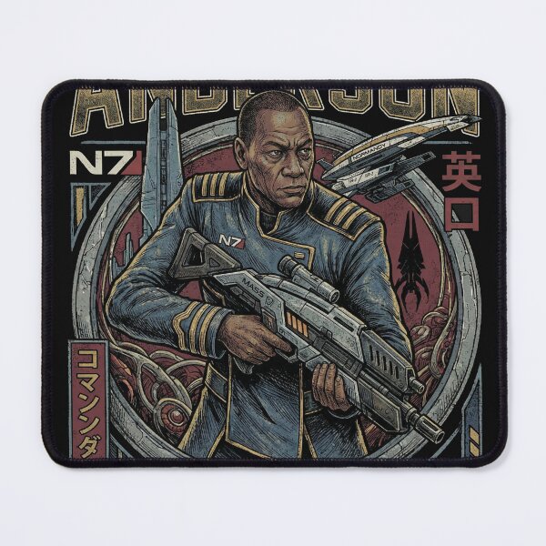Item preview, Captain Andersson Mass Effect Alliance Engineer Tech Specialist Normandy Crew Fan Art Portrait Poster T-Shirt Sticker Print Gift designed and sold by Senpaiwaves.