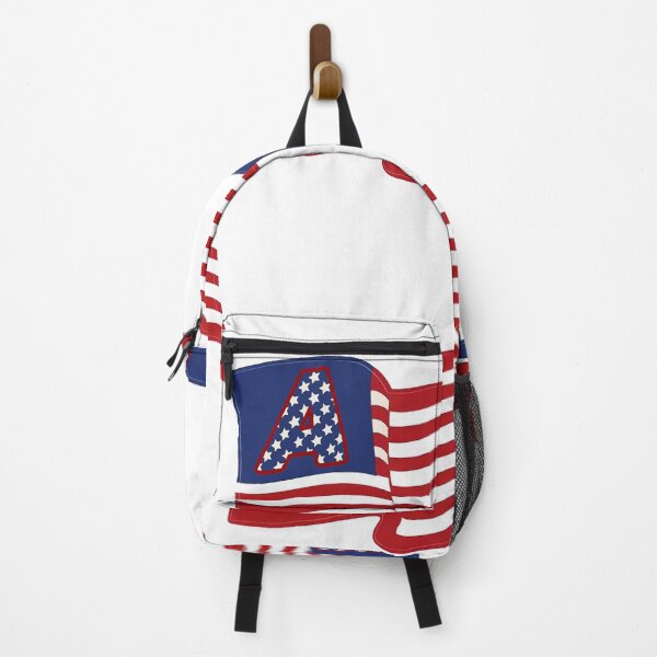Item preview, The American flag commemorates its 250th anniversary, symbolizes patriotism, and the letter A represents a lucky beginning. designed and sold by RowenaKihn.