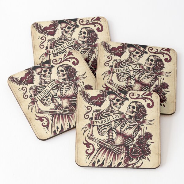 Item preview, Skeleton Couple Forever Love Valentine designed and sold by Glitchart66.