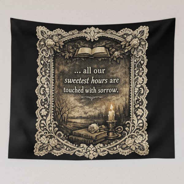 Item preview, Sweetest Hours – Gothic Quote of Sorrow designed and sold by Mouraludia.