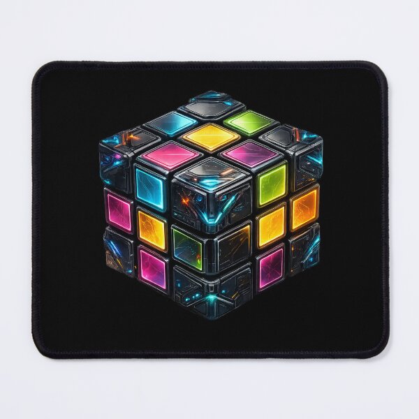 Item preview, Neon Rubik’s Cube – Digital Future Icon designed and sold by DesignsByHania.