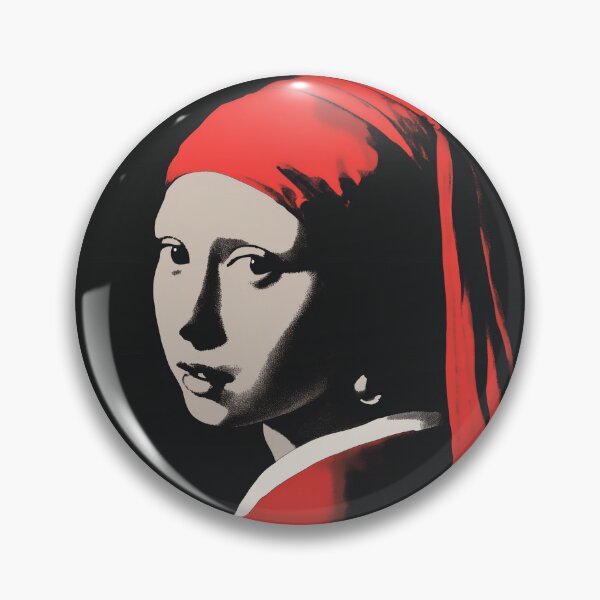 Item preview, Banksy-style Girl with the Pearl Earring - Stencil Art Interpretation designed and sold by Rogervdb.