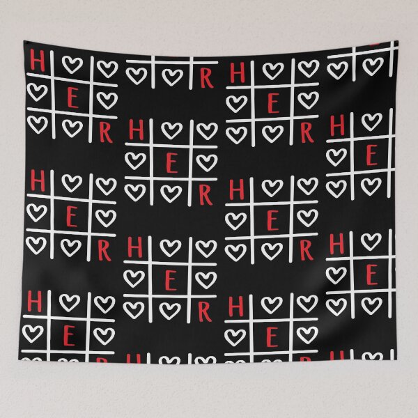 Item preview, Her Tic-Tac-Toe Valentine's Day Lover Gift designed and sold by GrumpySableye.