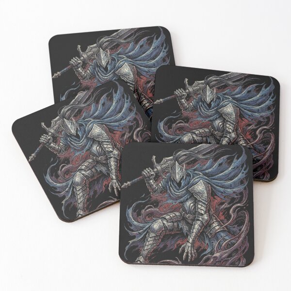 Item preview, Abyss Walker Knight Greatsword Wolf Sif Blue Armor Fan Art Portrait designed and sold by Senpaiwaves.