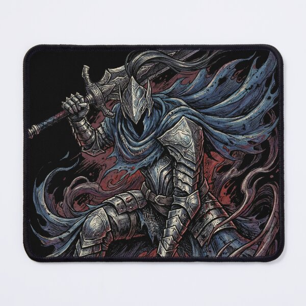 Item preview, Abyss Walker Knight Greatsword Wolf Sif Blue Armor Fan Art Portrait designed and sold by Senpaiwaves.