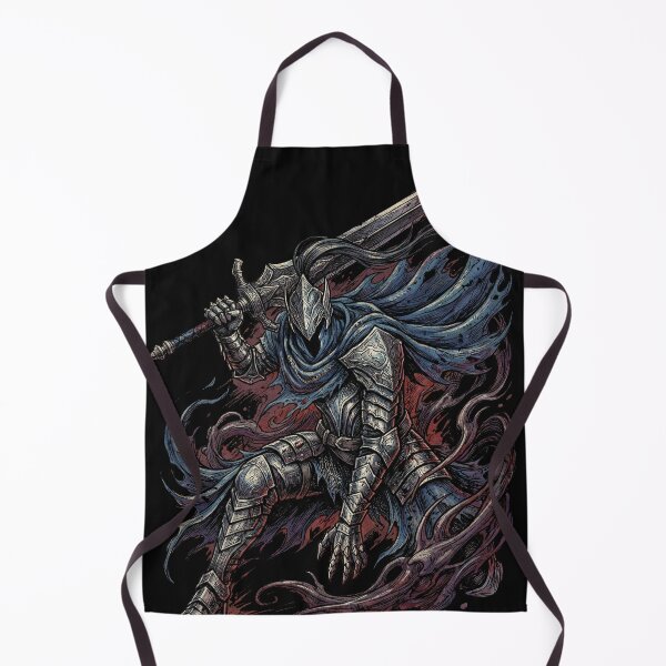 Item preview, Abyss Walker Knight Greatsword Wolf Sif Blue Armor Fan Art Portrait designed and sold by Senpaiwaves.