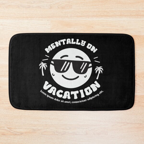 Item preview, Mentally On Vacation Funny Emoji - Tropical Palm Tree Summer Vibes Travel Gift designed and sold by Design-Pro-21.