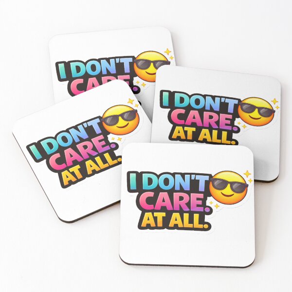 Item preview, I Don’t Care At All Colorful Savage Sticker | Funny Attitude Quote designed and sold by RelateAndTee.