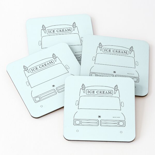 Item preview, Bedford CF classic ice cream van outline black designed and sold by soitwouldseem.