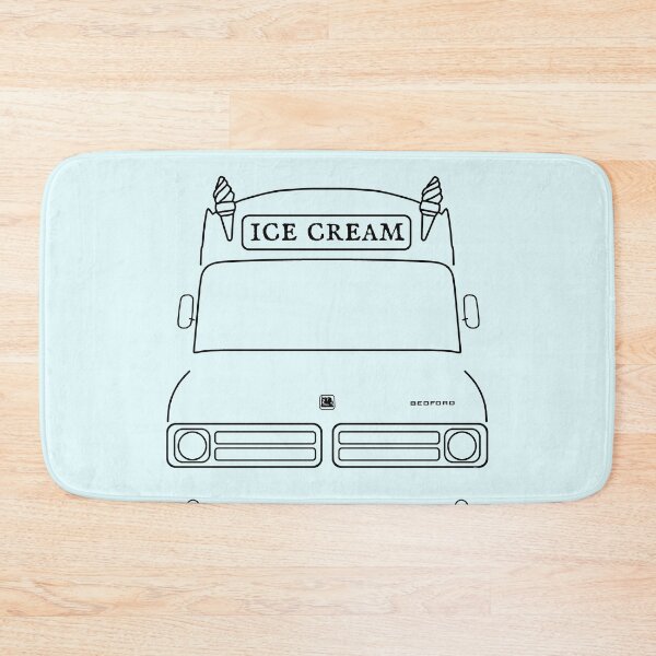 Item preview, Bedford CF classic ice cream van outline black designed and sold by soitwouldseem.