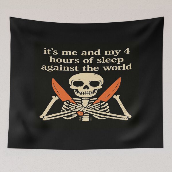 Item preview, Sleep-Deprived Skeleton Warrior | Funny Dark Humor Design for Night Owls, Students & Creators designed and sold by Bright Nest Studio.