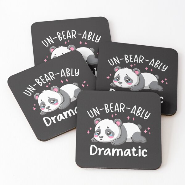 Item preview, Un-bear-ably Dramatic - Cute Sad Panda Pun Design designed and sold by Brogress Project.