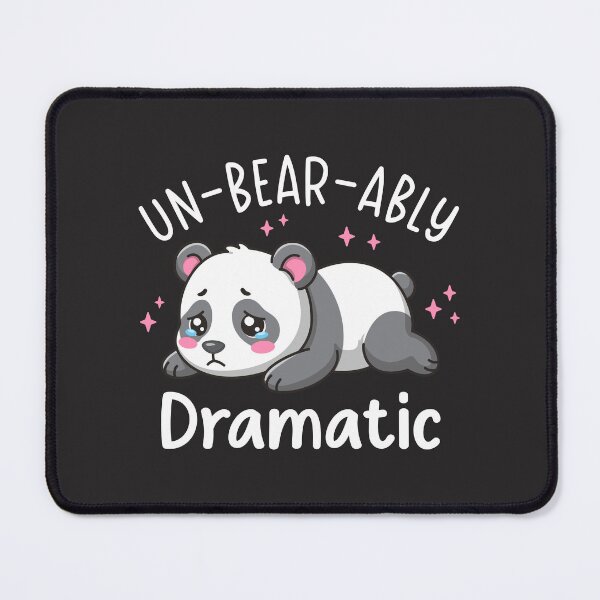 Item preview, Un-bear-ably Dramatic - Cute Sad Panda Pun Design designed and sold by Brogress Project.