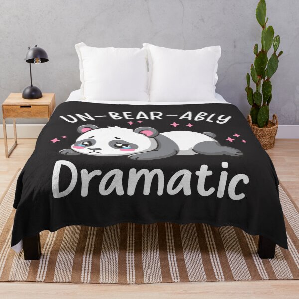 Item preview, Un-bear-ably Dramatic - Cute Sad Panda Pun Design designed and sold by Brogress Project.