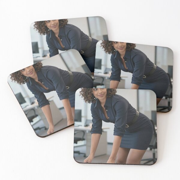Item preview, Sarah performing tidy office tasks in navy dress designed and sold by CathryneDelamort.