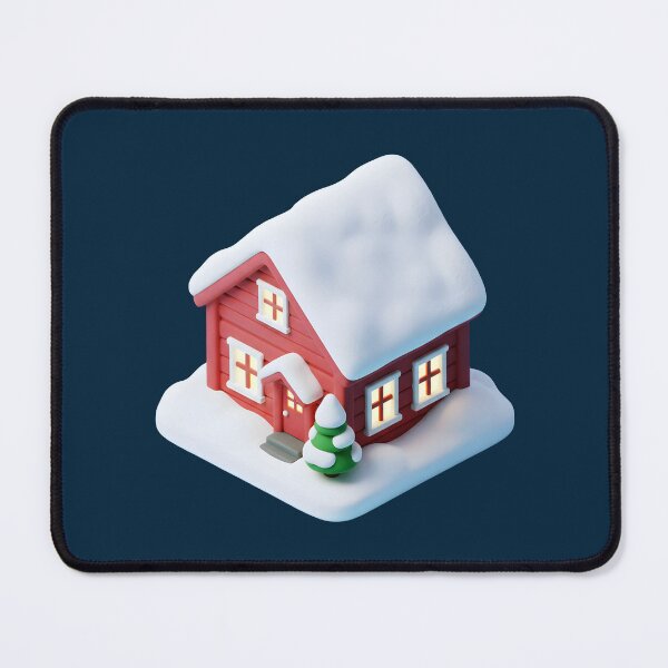 Item preview, Cute 3D Snowy Cabin - Isometric Winter House Icon designed and sold by Dakson Design - Fantasy Art.
