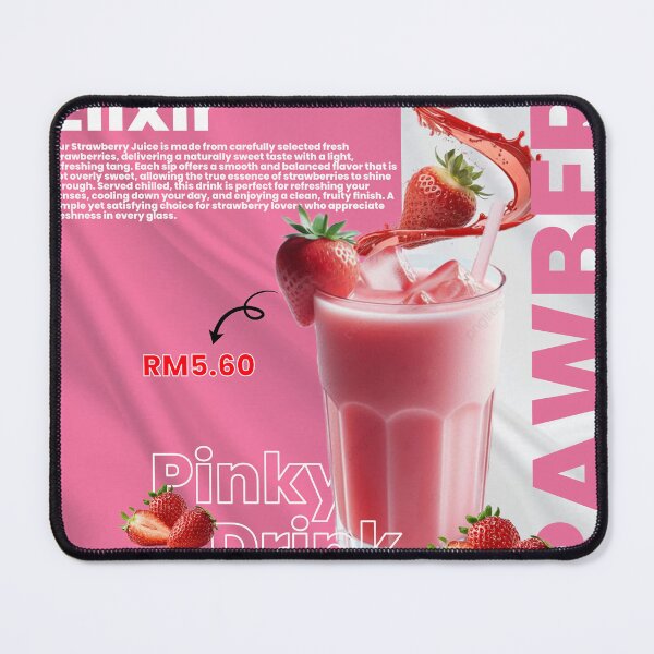 Item preview, Pinky Drink: Refreshing Strawberry Elixir Commercial Poster designed and sold by HilmanEzzad.