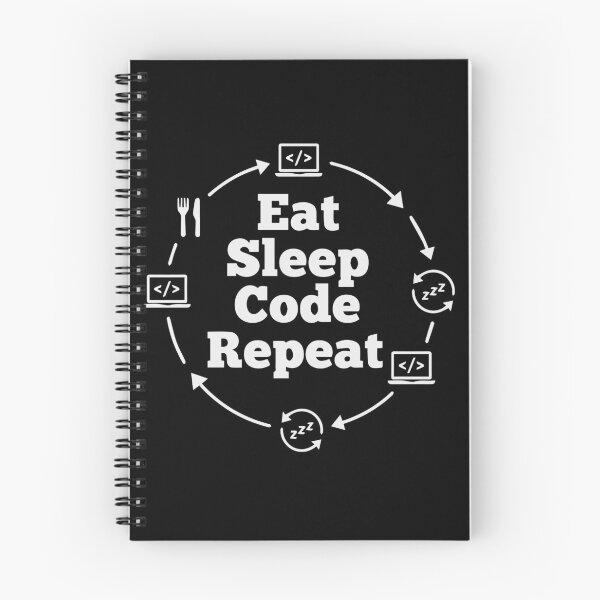 Item preview, Eat Sleep Code Repeat - Funny Programmer Life Quote - Minimalist Coder Design designed and sold by Design-Pro-21.