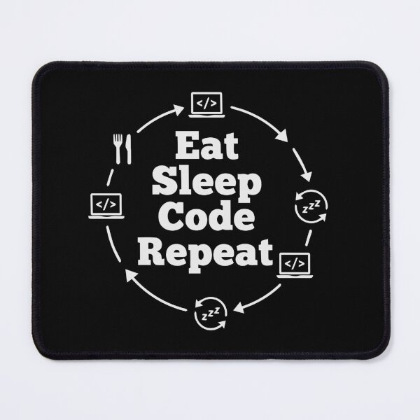 Item preview, Eat Sleep Code Repeat - Funny Programmer Life Quote - Minimalist Coder Design designed and sold by Design-Pro-21.