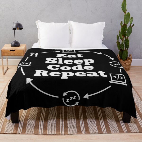 Item preview, Eat Sleep Code Repeat - Funny Programmer Life Quote - Minimalist Coder Design designed and sold by Design-Pro-21.