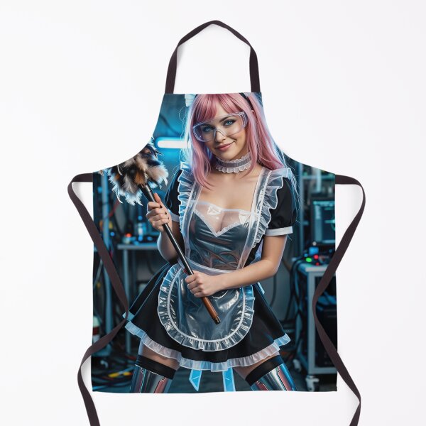 Item preview, Cyborg Pink Hair Maid Tidy Lab Cleanup designed and sold by CathryneDelamort.