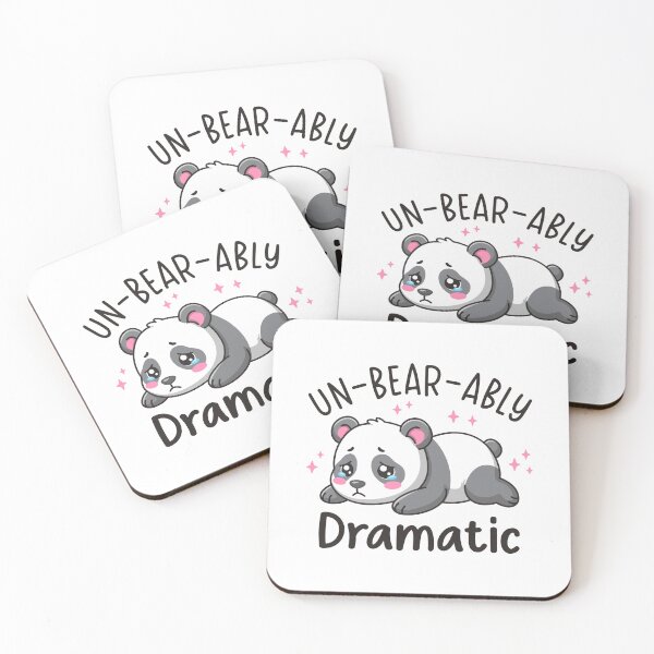Item preview, Un-bear-ably Dramatic - Cute Sad Panda Pun Design designed and sold by Brogress Project.