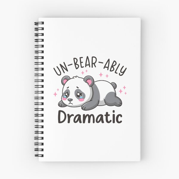 Item preview, Un-bear-ably Dramatic - Cute Sad Panda Pun Design designed and sold by Brogress Project.