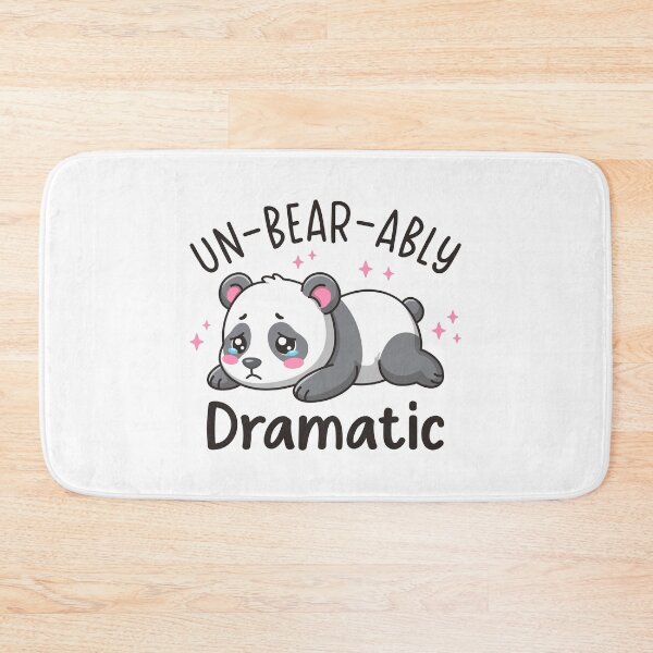 Item preview, Un-bear-ably Dramatic - Cute Sad Panda Pun Design designed and sold by Brogress Project.