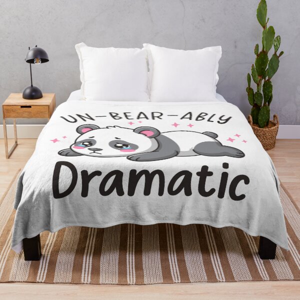 Item preview, Un-bear-ably Dramatic - Cute Sad Panda Pun Design designed and sold by Brogress Project.